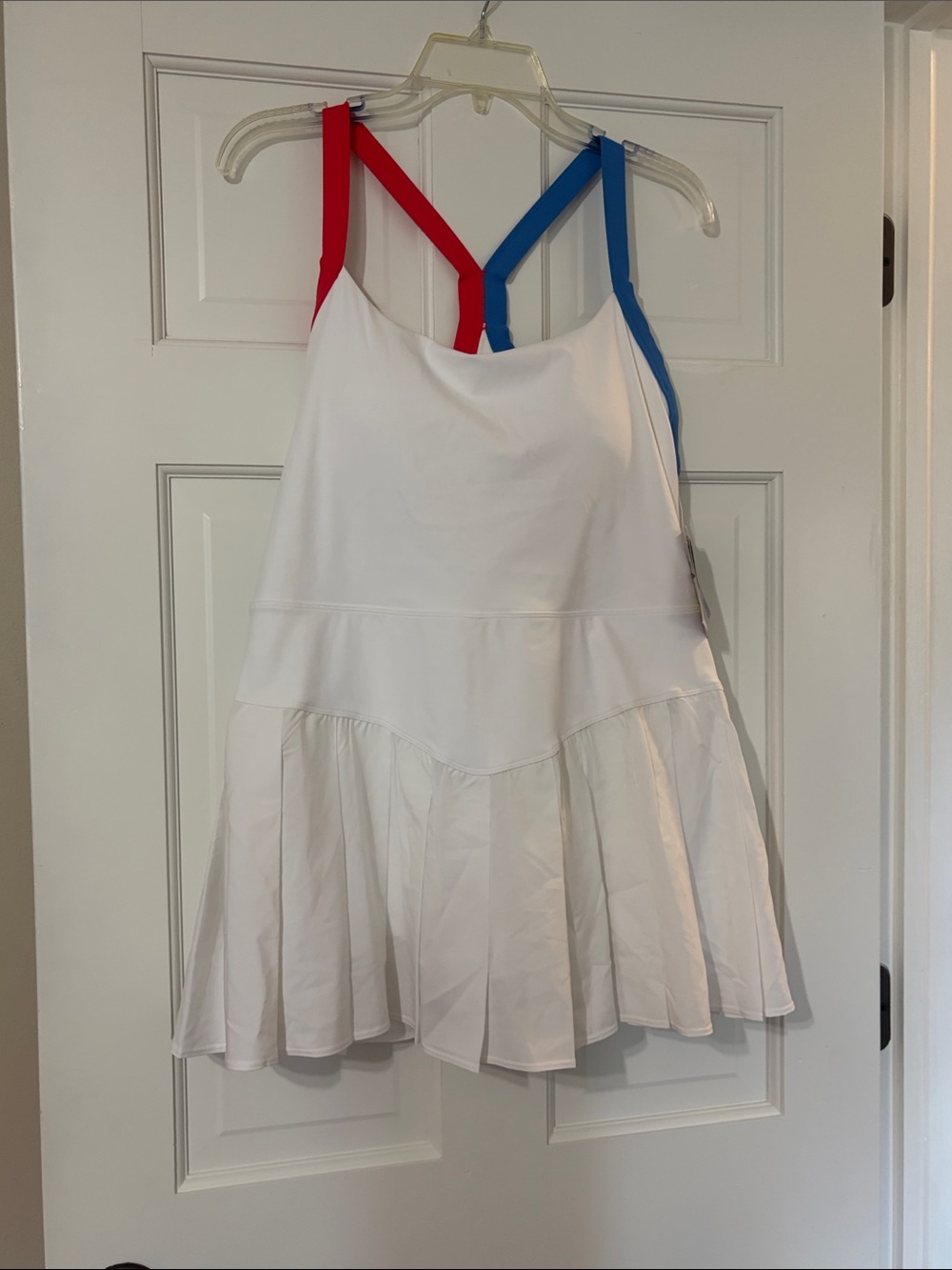 JoyLab White Active Dress with Red and Blue Straps - Picture 5 of 10